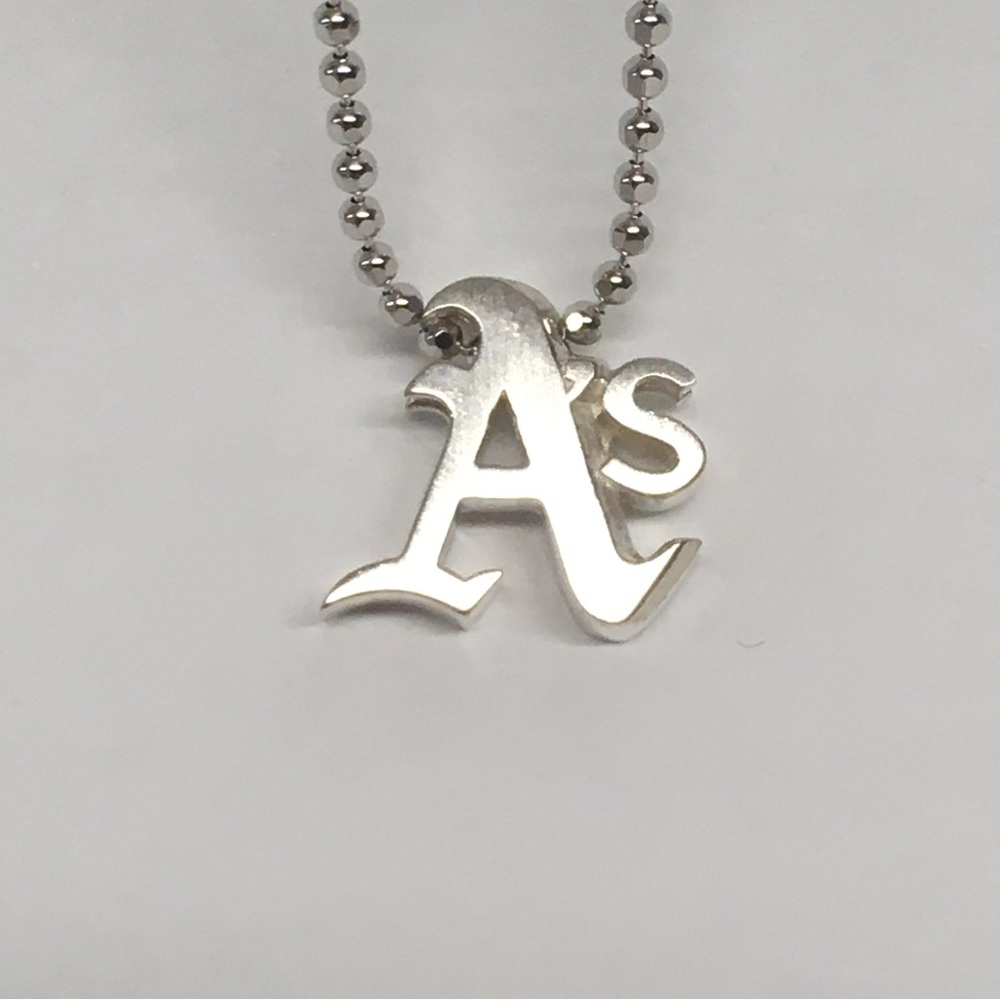 Alex Woo Oakland Athletics A's Logo Sterling Silver 16" Necklace New w/Tags